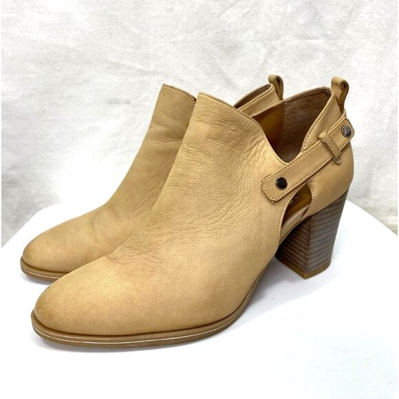 Franco Sarto Cutout Ankle Heel Boots Bootie Women Size 8 Western Cowboy Prairie - Picture 1 of 11